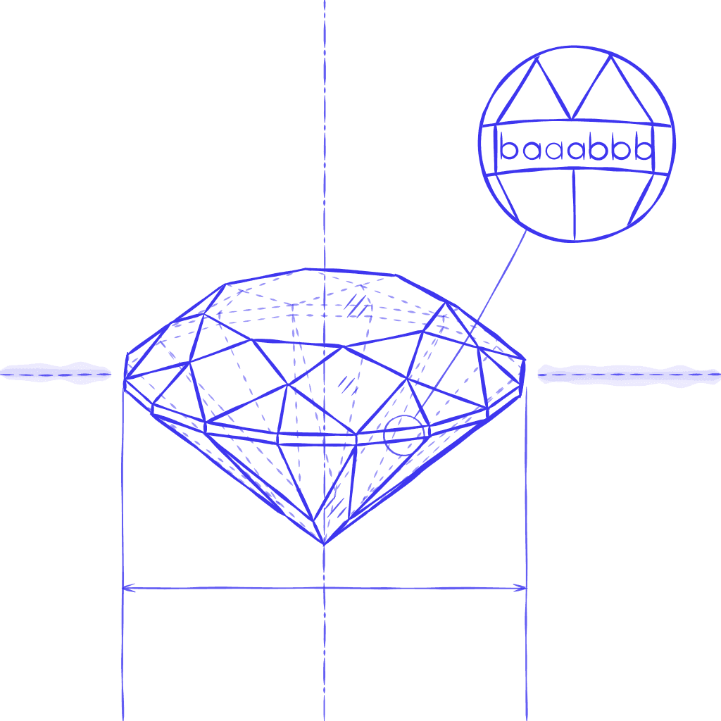 A blueprint line drawing of a lever on a ratchet, shown again pulled back in dashed outline, with a close-up of the ratchet's teeth